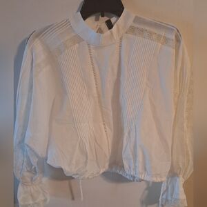 Divided Elegant White Women's Top. BUNDLE AND SAVE!